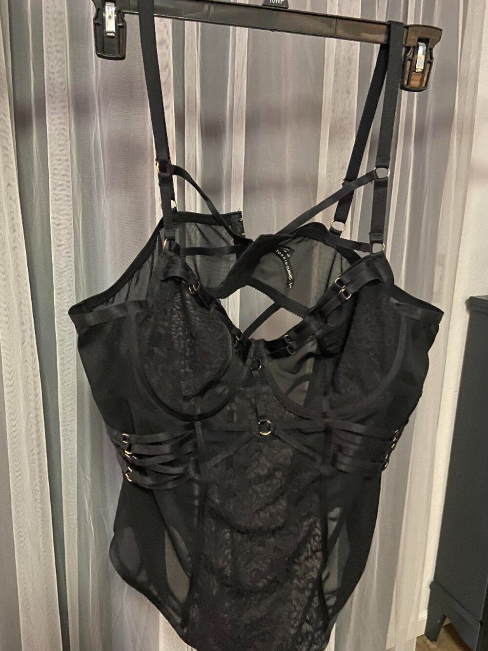 Torrid size 3 Black strappy lace Body suit